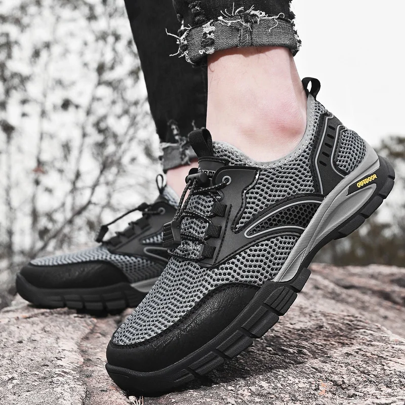 

Мужская тактическая обувь, высокие берцы, прочная водонепроницаемая нескользящая обувь для активного отдыха, скалолазания, треккинга, такт...