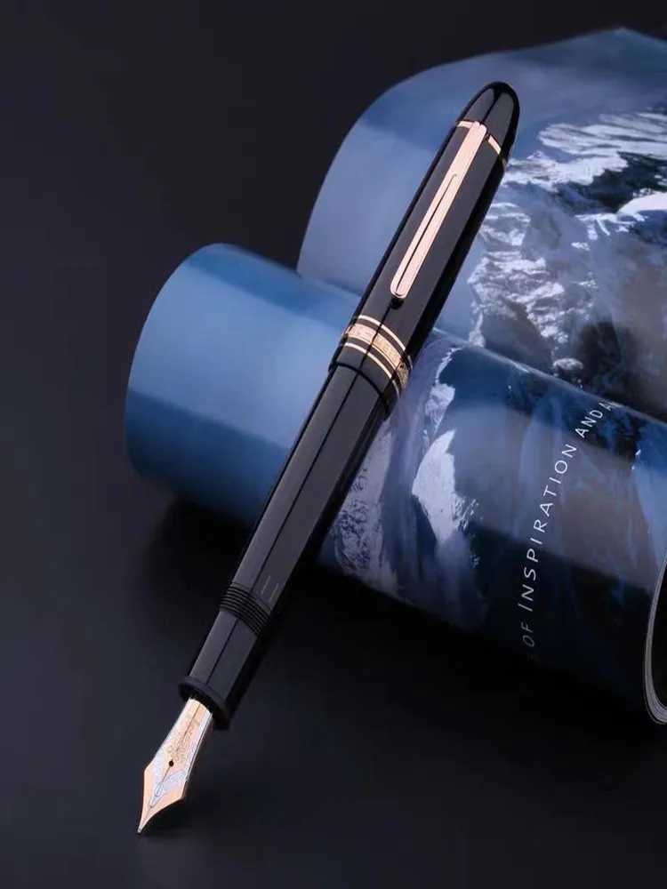 

MB Pen Meisterstuck Series 149 Ink Pen Piston Ink 18K Black Jade Resin Pen Holder Business Gift With Pen Case
