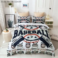 3d printing baseball bedding sets cartoon quilt cover luxury duvet cover set twin full queen king bedclothes kids boys adult