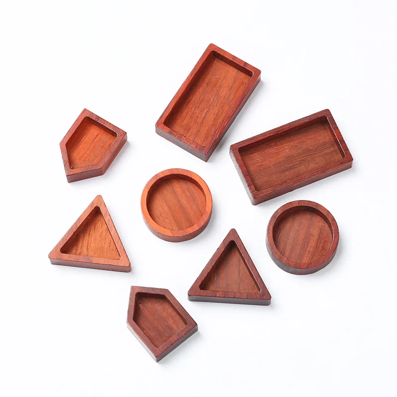 Деревянный поднос с рамкой для изготовления ювелирных изделий из УФ-смолы