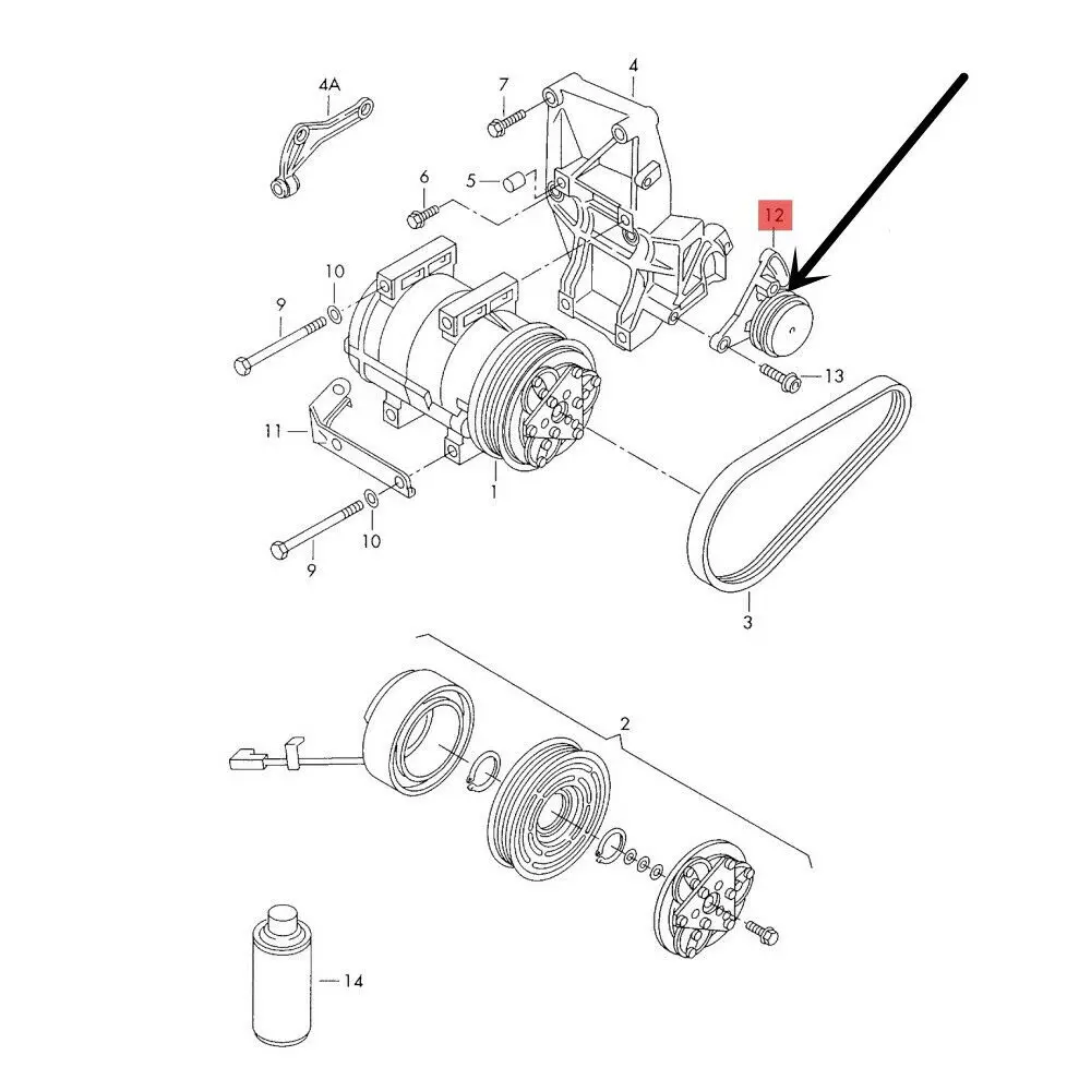 Ремни HONGGE в рубчик для кондиционера силовой насос ремень + натяжной шкив Passat B5 A4 A6