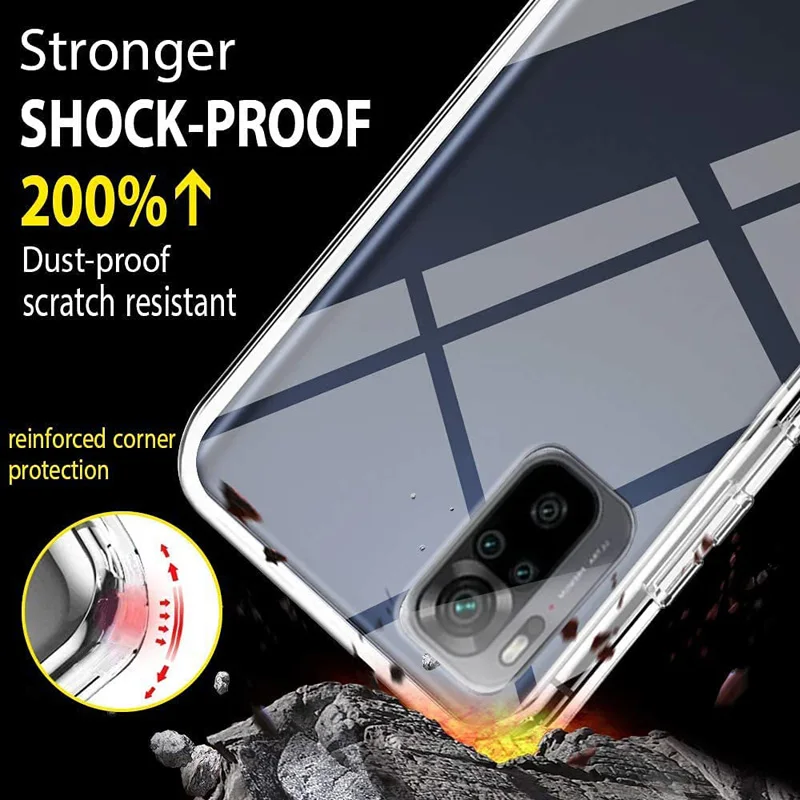 360 degree clear full cover case for xiaomi redmi note 10 10s 9 9s 8t 9t pro max 9at 9a 9c mi 10t poco x3 m3 f3 nfc pro 11i 11 free global shipping