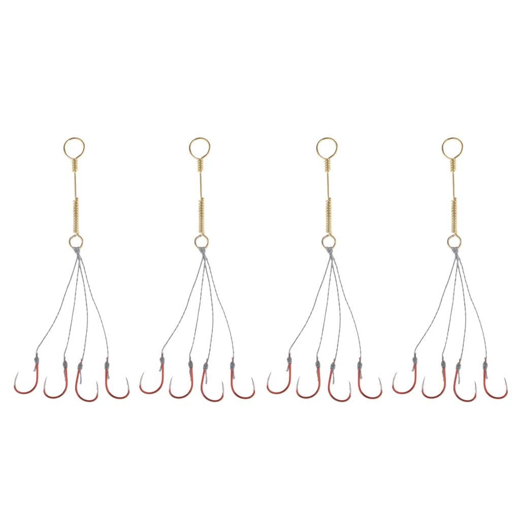 

4 Set Small Explosion Fishing Line Hooks Freshwater Fishing Hooks Group