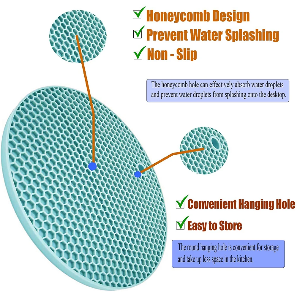 18/14 см круглый термостойкая изоляционная прокладка силиконовый коврик подставка