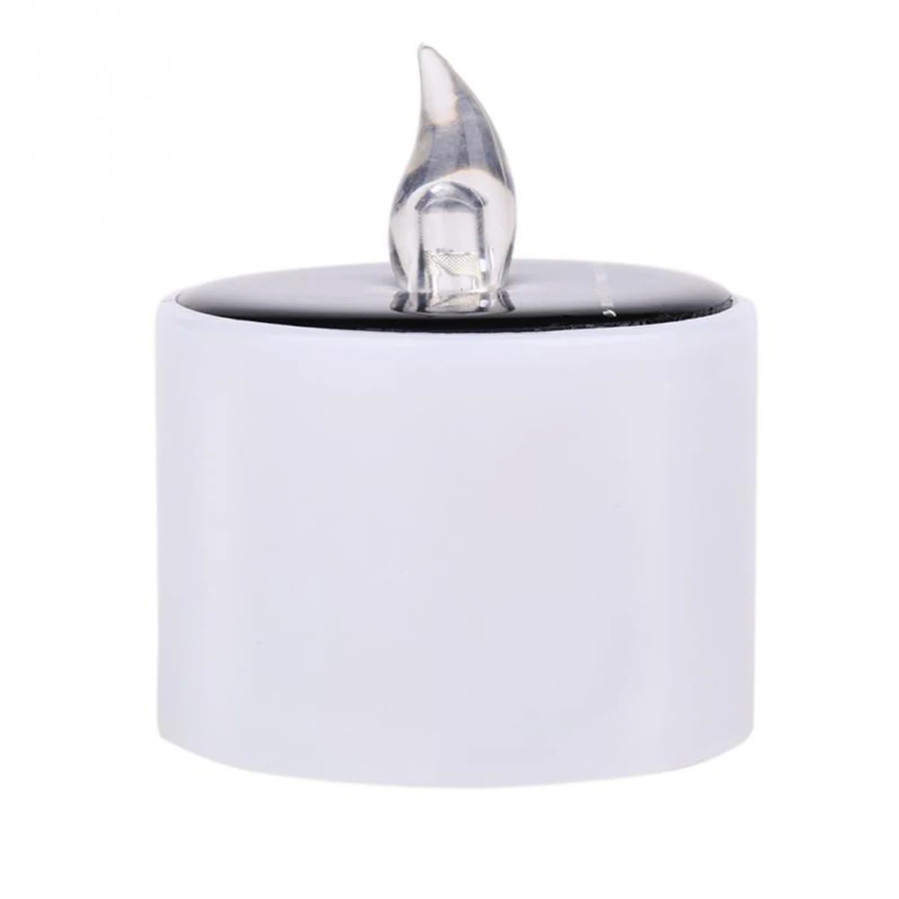 Солнечные светодиодные электронные свечи батарея Свадебный декор романтический теплый светильник белого цвета и цвета чая
