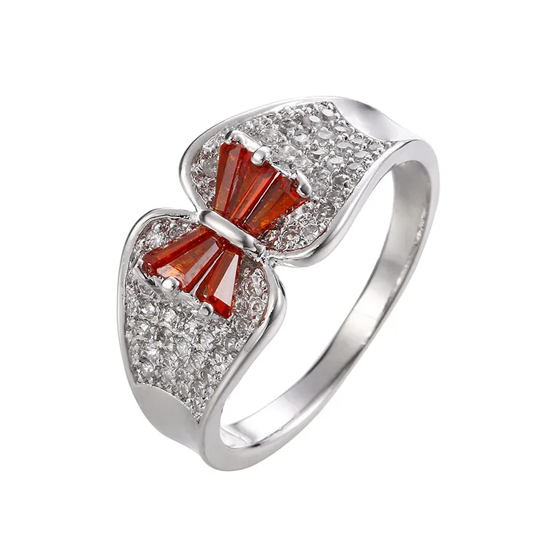CR3156 Роскошный женский круглый перстень модный камень циркон кольцо белое золото Заполненные ювелирные изделия обещания обручальные кольца для женщин Anillos - Цвет основного камня: CR3156