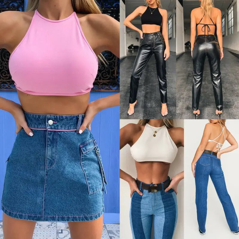 Женский короткий топ сексуальный жилет с бретельками базовый однотонный