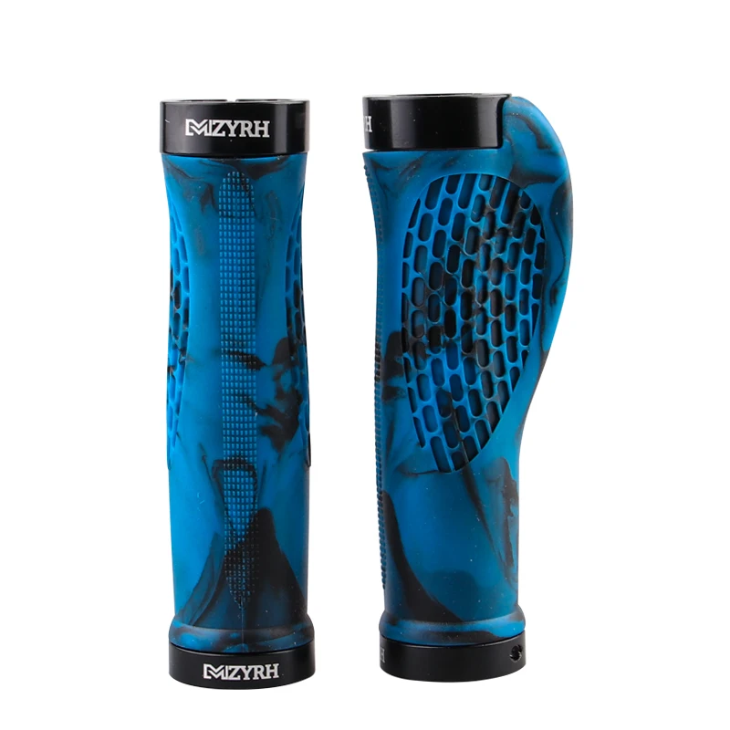 

Bike Handlebar Grips,Ergonomic Design Bicycle Handlebar Grips Widen Holding Surface Rubber Bike Grips with Aluminum Lock Bicycle
