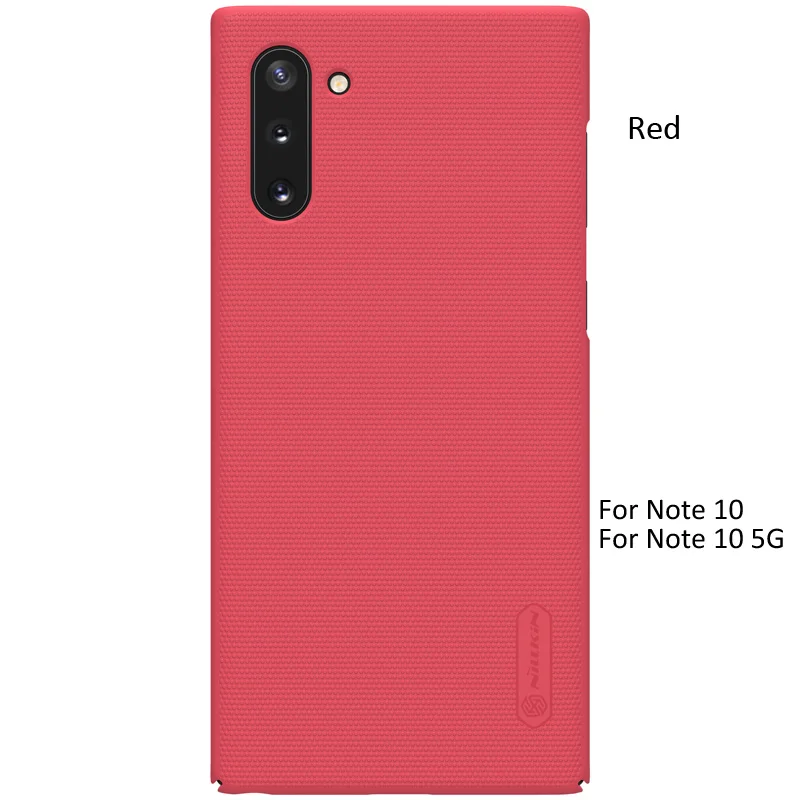 Red Nillkin матовый защитный чехол для samsung Galaxy Note 10 Plus Жесткий пластиковый Чехол Note10 - Цвет: Red