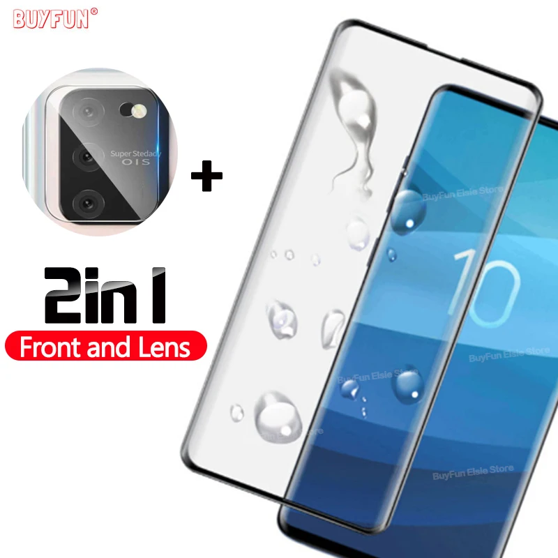 Закаленное стекло 2 в 1 для Samsung Galaxy S10 Note 10 Lite 10lite S10Lite 6 7 дюйма защита экрана
