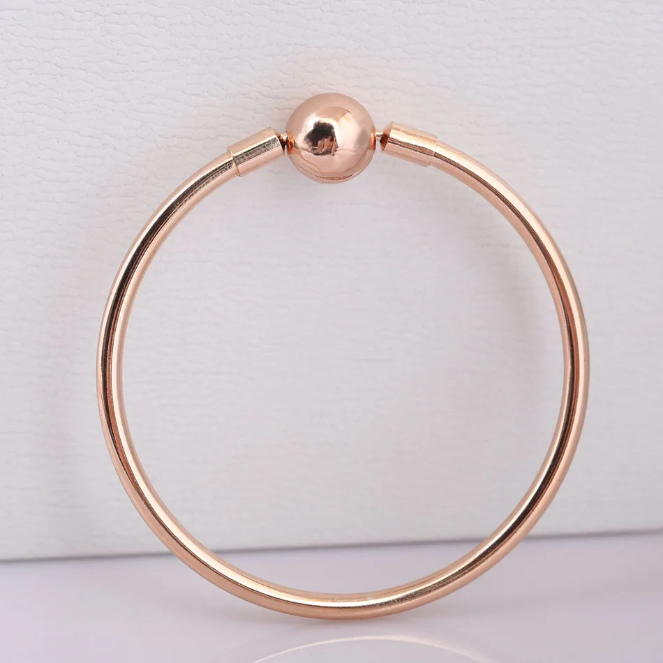 

S925 Bracelets Bangles For Women Signature Rose Clasp fit Lady Beads Charms Penant