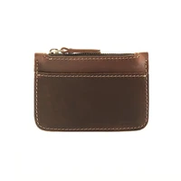 100 genuine leather coin purse card holder small wallet mini zipper bag money pocket wallets card holder