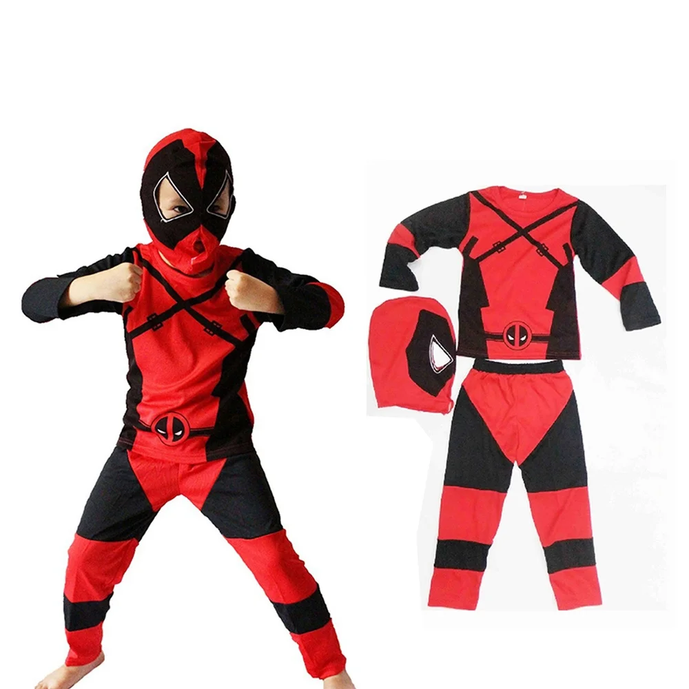 3 шт./компл. костюм дедпула для мальчиков и девочек костюмы на Хэллоуин детей