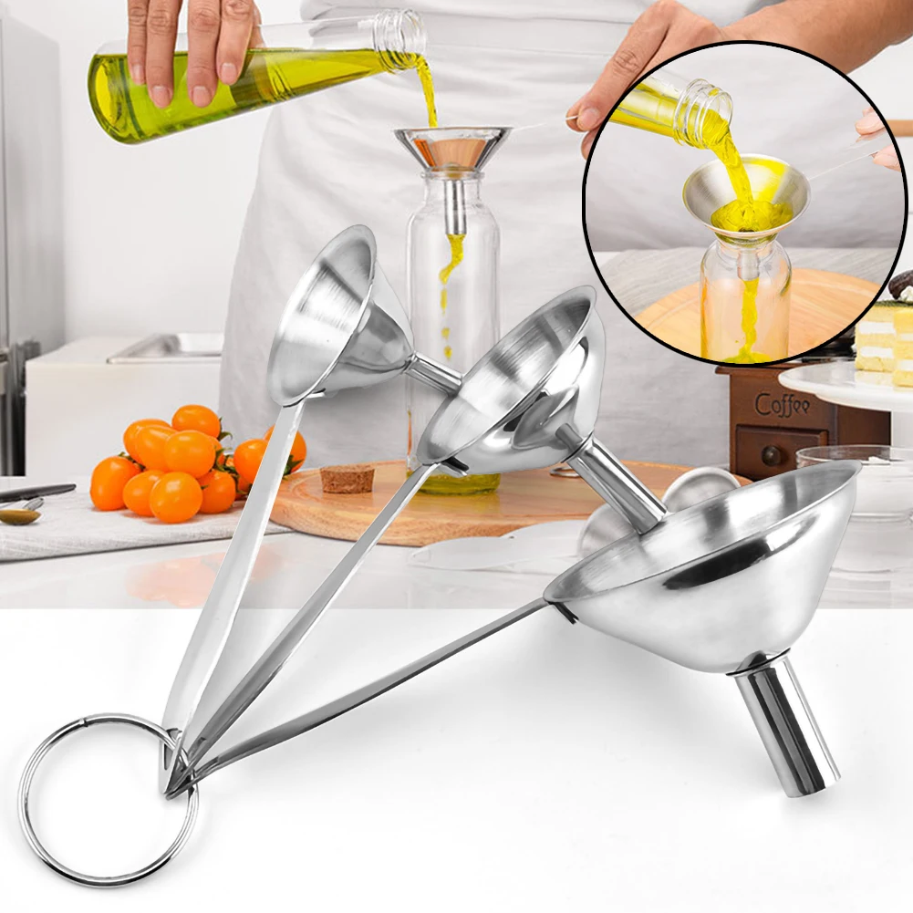 Мини кухонная Воронка широкая для консервирования из нержавеющей стали фильтр с