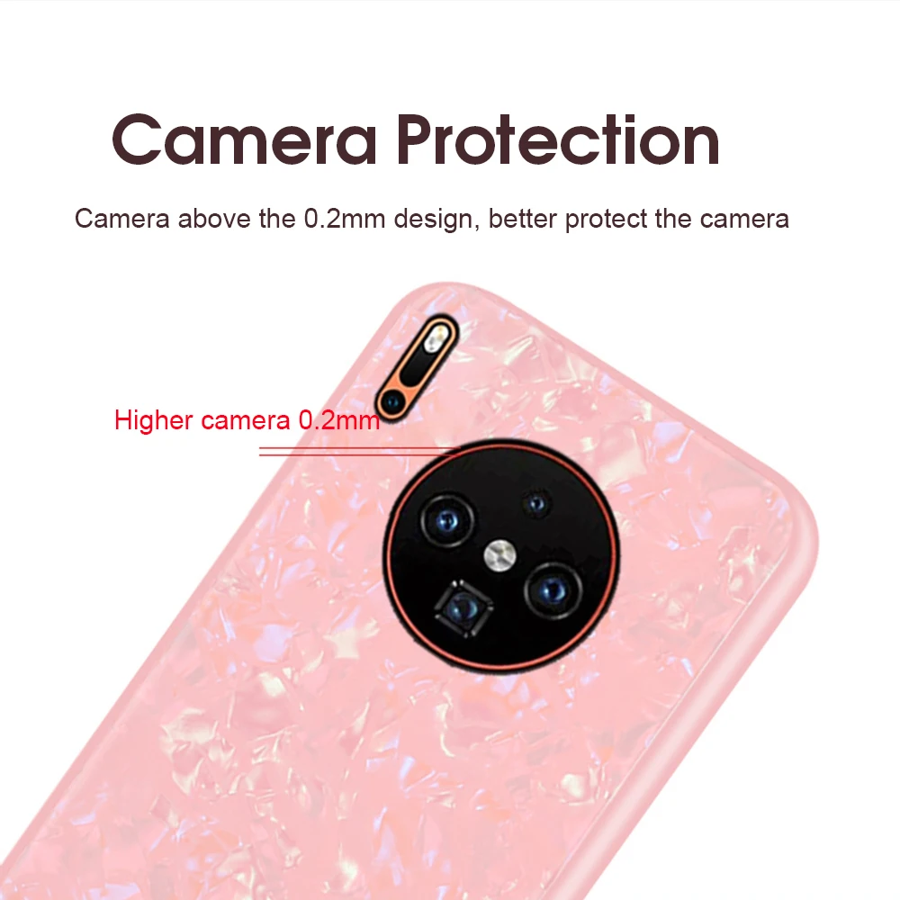 Чехол Eqvvol с закаленным стеклом для Huawei Mate 30 Pro P20 P30 чехол узором и полным покрытием