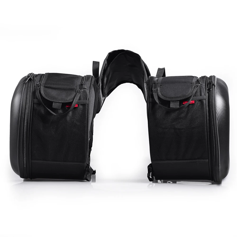 Pair Universal Motorcycle Saddle Leather Storage Tool Pouch Side Luggage Bags For Honda/Yamaha/Suzuki enlarge