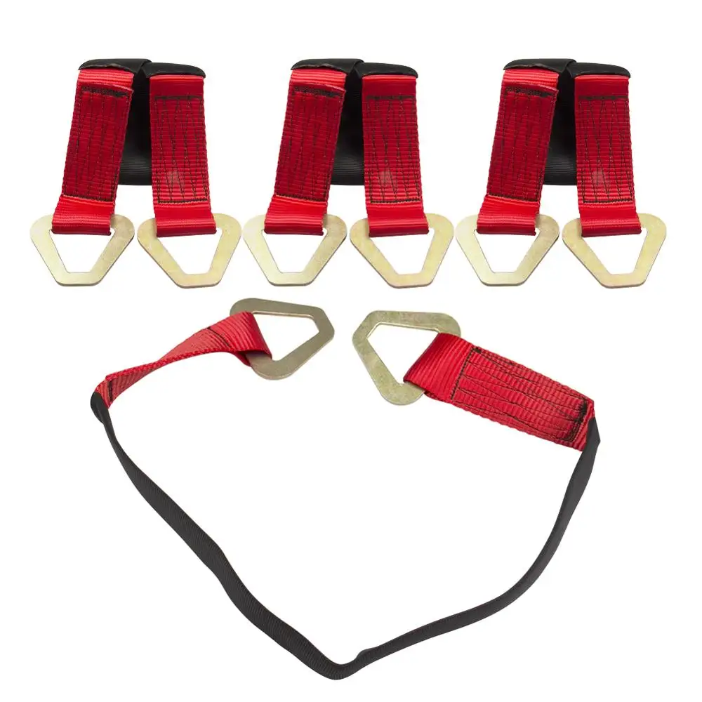 

4 Pack 36" Axle Straps Race Car Carrier Hauler Trailer Tow Truck Wheel Tie Down