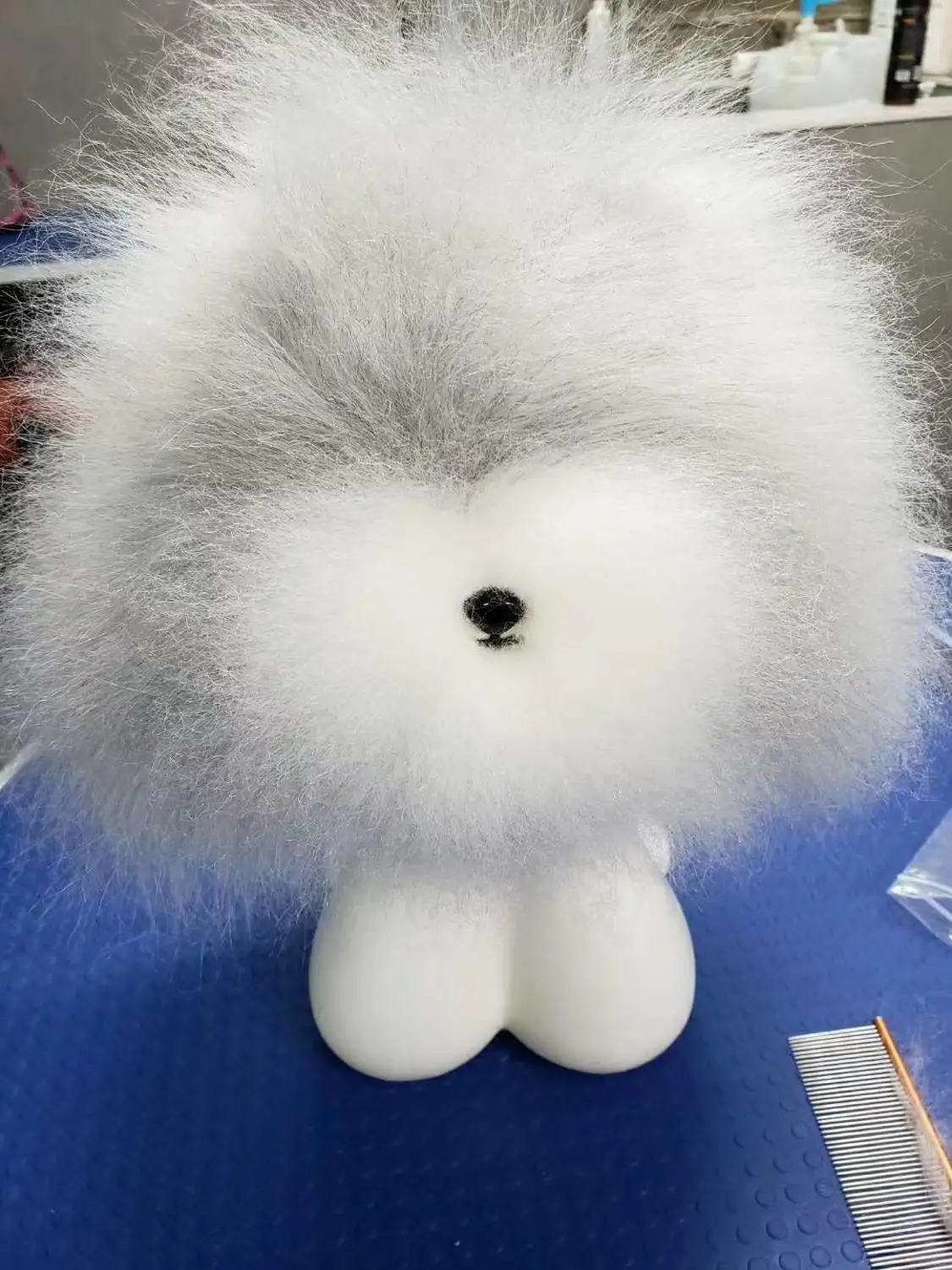

Free shipping Pet grooming tool Groomer trimming practice model dog fur teady bear head wig only(no mannequin)