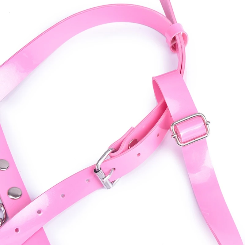 

68UD Women Lace Sexy Bandage Lingerie Transparent Harness Bra G-string Adjustable Str