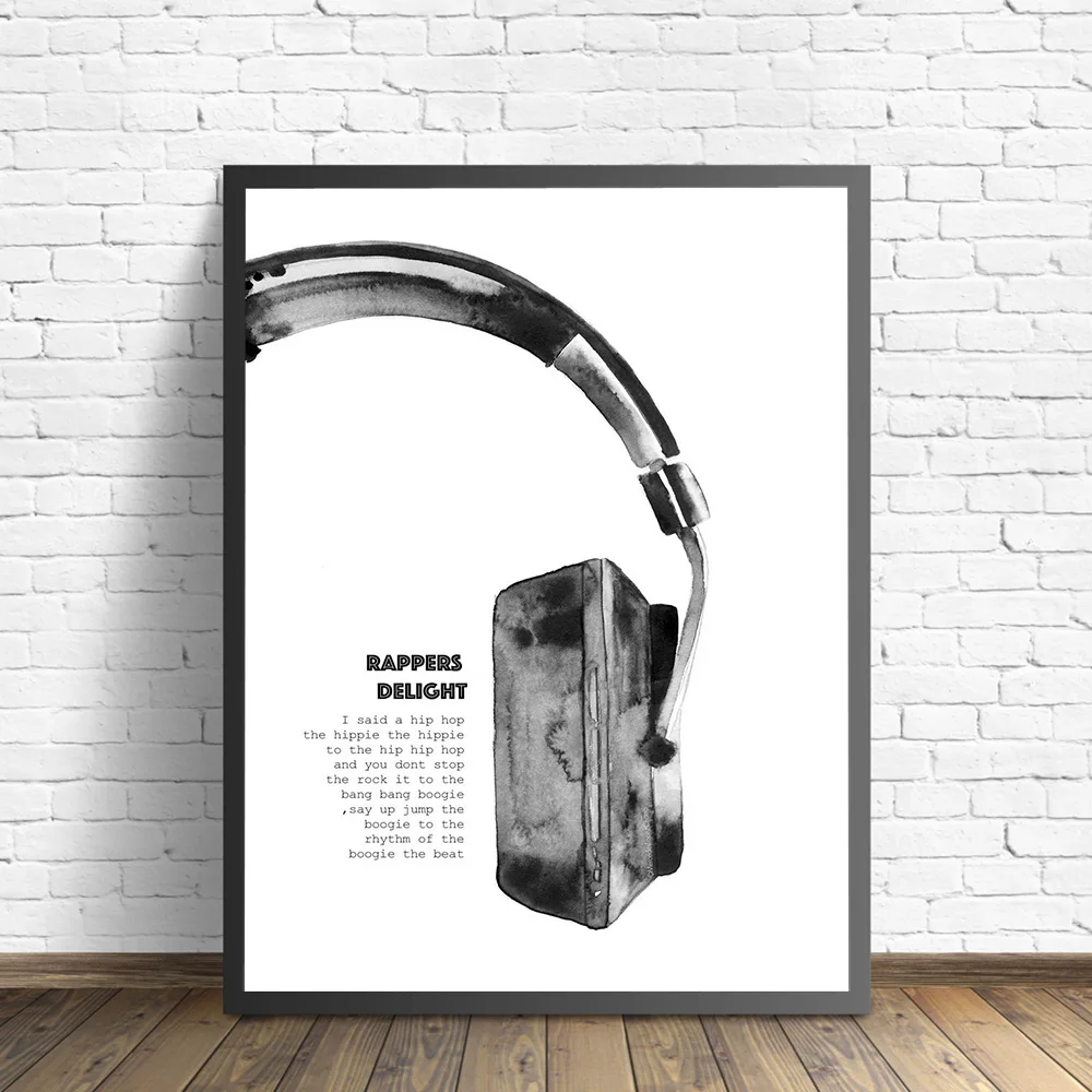 Большой плакат и печать на стене в стиле хип-хоп