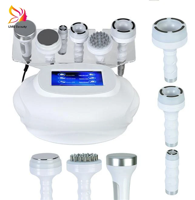 

6 in 1 Beauty slimming vacuum radio frequency 80K ultrasonic cavitation machine whole body massage skin muscle stimulato Equipme