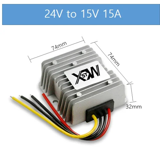 

XWST DC Преобразователь постоянного тока 24 В в 15 В Редуктор напряжения Понижающий понижающий преобразователь Регулятор напряжения 15 В Источник питания от 1 А до 25 А