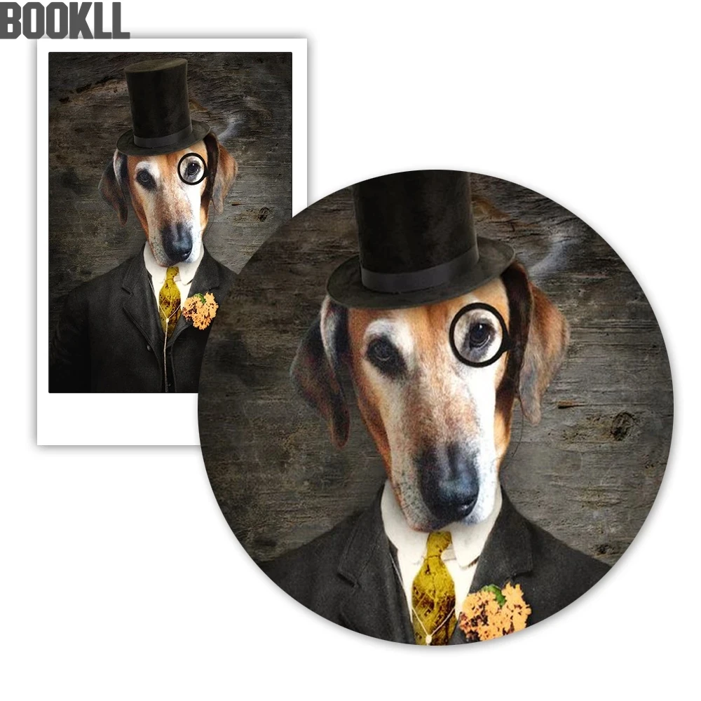 

Cartoon Classical Pet Dog Wall Art Canvas Painting Restoring Ancient Ways Animal Posters Prints Living Room Pictures Unframed