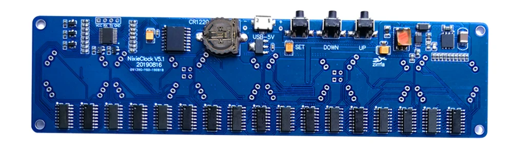 Zirrfa 6-bit Nixie свечение часы материнская плата основная плата, панель управления Универсальный in8 in8-2 in12 in14 in18 QS30-1, без трубы