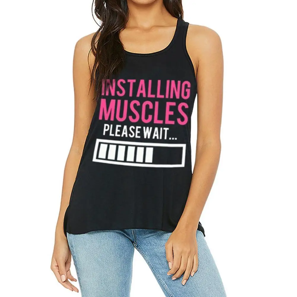 Мода плюс размер Спортивная Женская забавная с буквенным принтом майка одежда