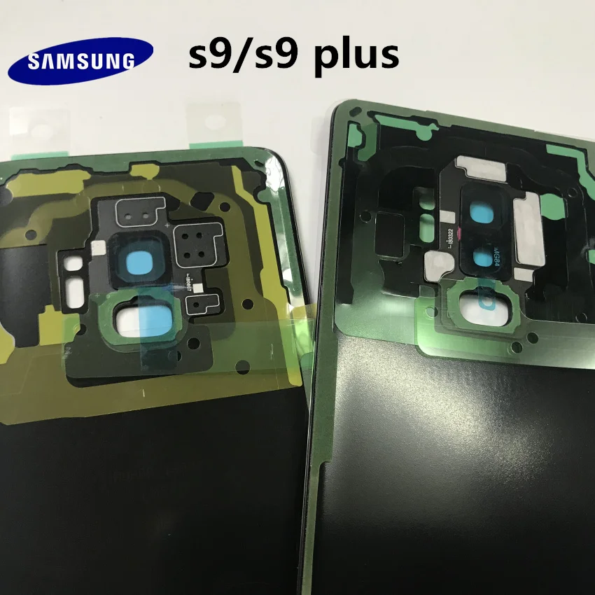 SAMSUNG Galaxy S9, G960, S9+ plus, G965, Задняя стеклянная крышка для батареи, задняя дверь, корпус, чехол, Задняя стеклянная крышка, запчасти