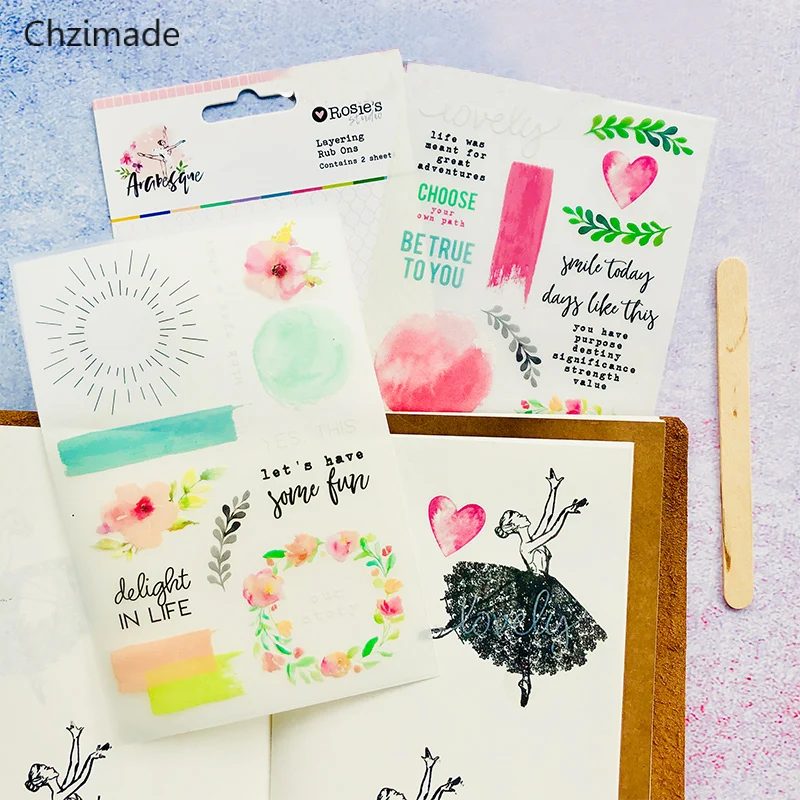 Lychee Life 2 шт. мультяшная балерина бумажная наклейка переводная Печать