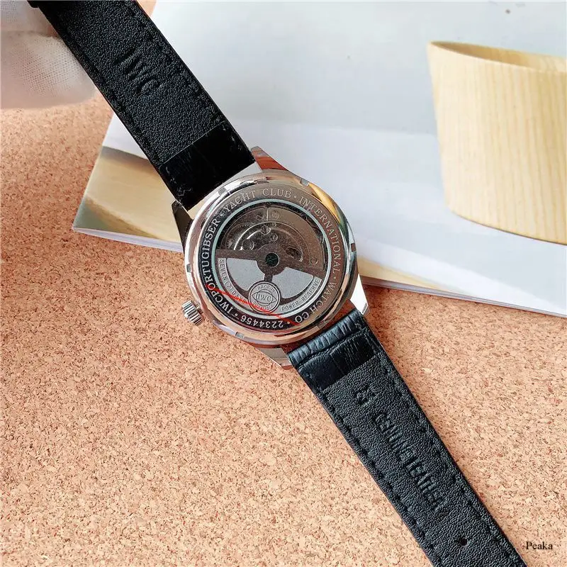 

IWC- New Automatic Mechanical Men Watch Silver Blue Stainless Steel Transparent Sapphire Glass AAA Glide Watches