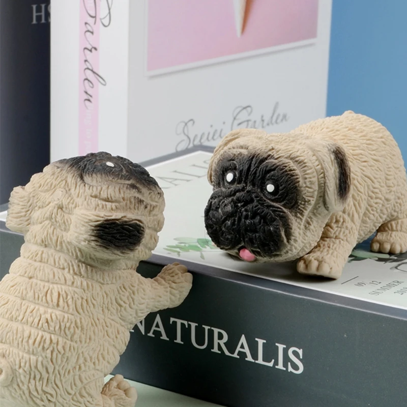 

Pug Squeeze Toy Funny Cartoon Stress Relief Ball Dog Pancake Kids Adult