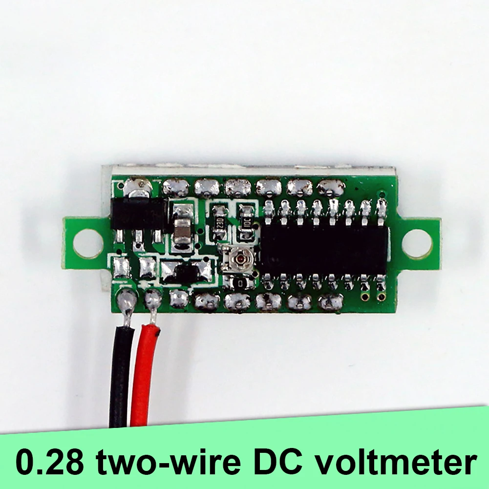 

5pcs Mini Digital DC Voltmeter 0.28 Inch Two-Wire 2.5V-30V Mini Digital DC Voltmeter Voltage Tester Meter 5 Colours