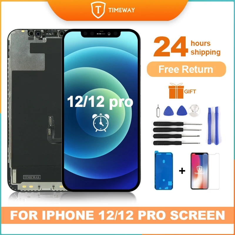 

TIMEWAY LCD For iPhone 12/12mini/12 Pro/12 Pro Max Display With 3D Touch Screen Digitizer Assembly For iPhone X/XS/11 Pantalla