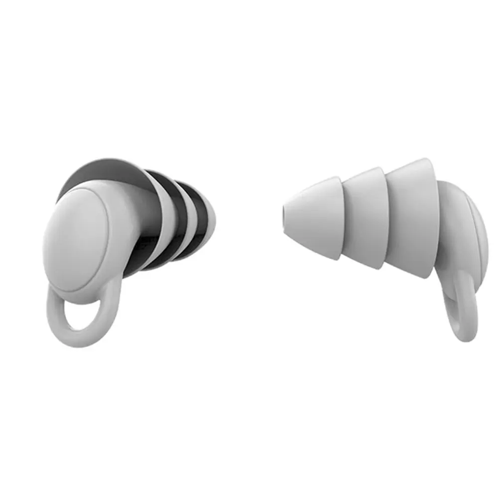 

Reusable Silicone Ear Plugs Waterproof Noise Reduction Earplugs for Sleeping Swimming Snoring Concerts
