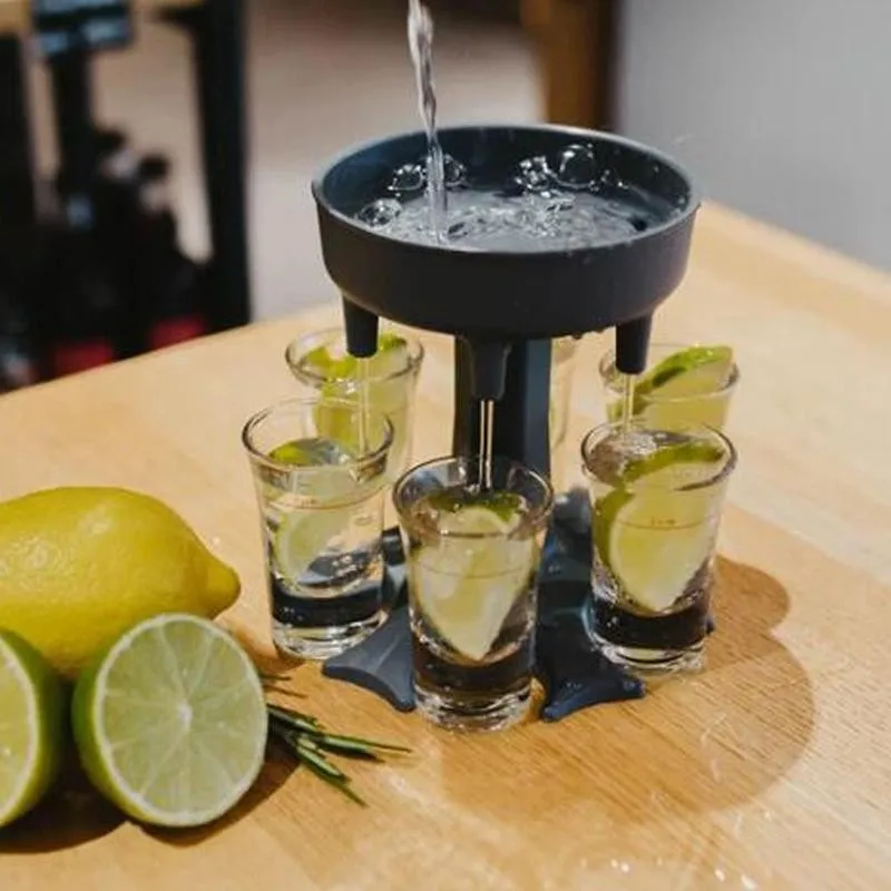 6 выстрел Стекло Диспенсер держатель Caddy дозатор для ликеров вечерние напиток