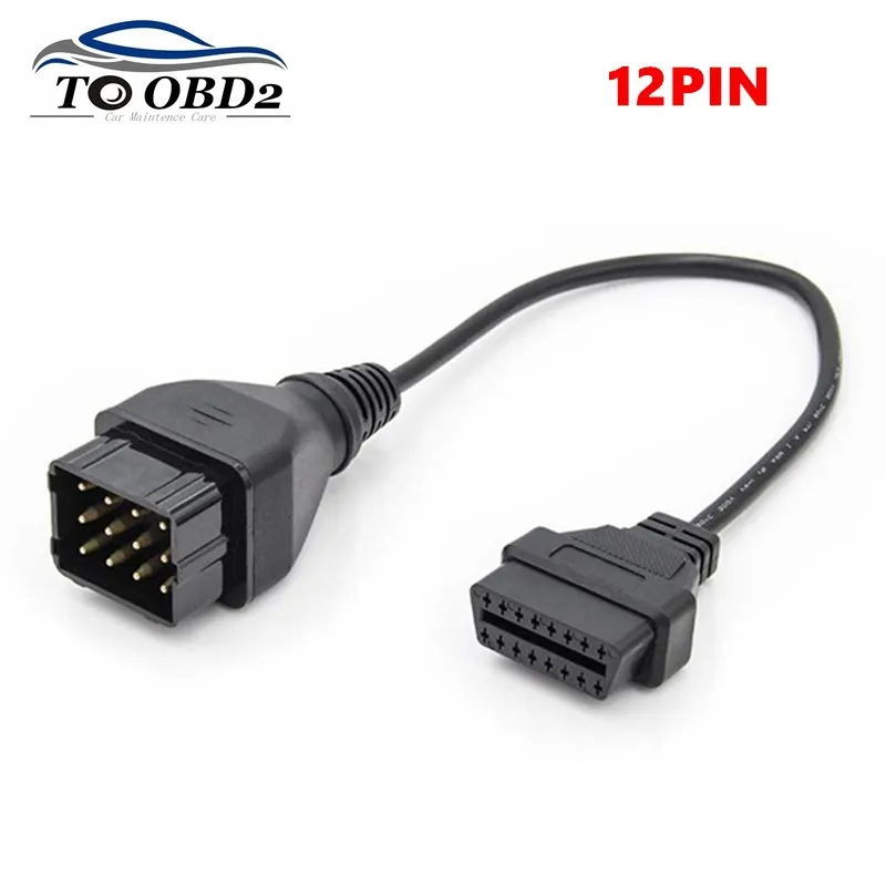

OBD2 Scanner Truck Cable For GAZ 12Pin to OBD2 16Pin Connector for GAZ 12 Pin Male To 16pin female adapter best price
