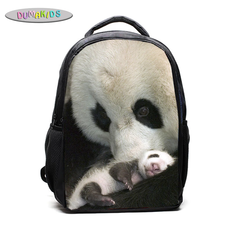 Прохладный панда Тигр путешествия Волк цвета морской волны для маленьких рюкзак