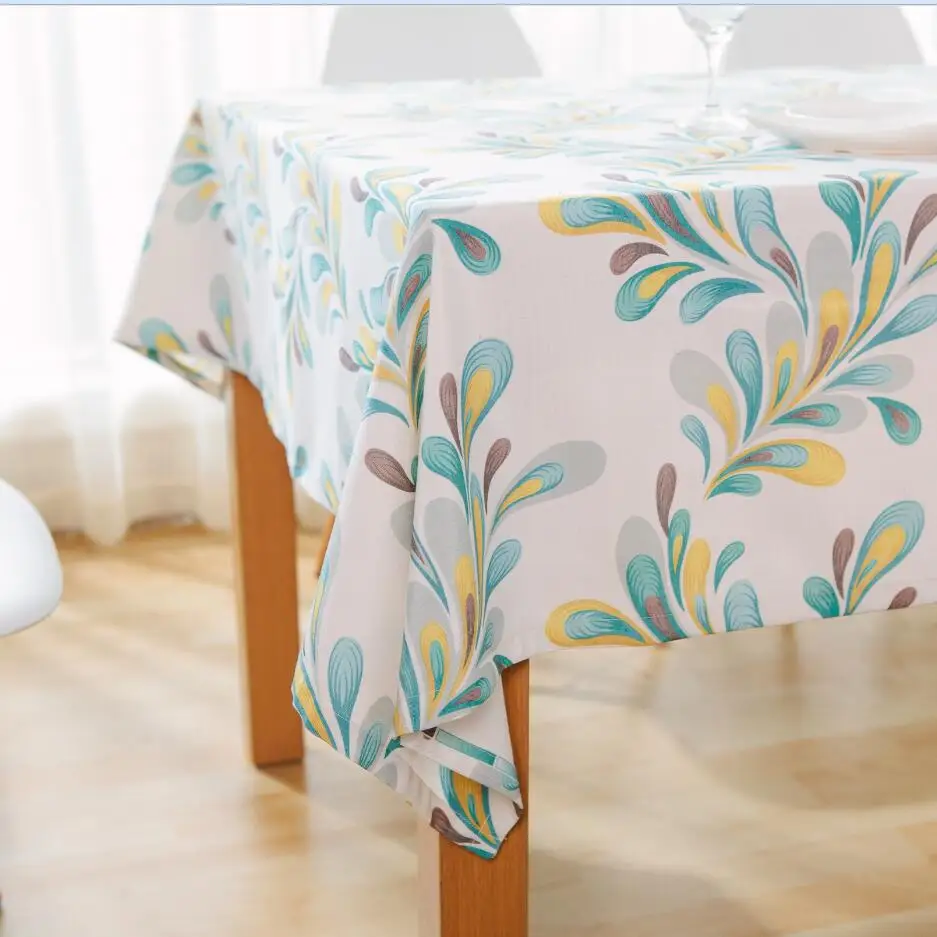 

Tablecloth fabric polyester/cotton feather printing coffee table tablecloth mat table flag American tablecloth tablecloth table