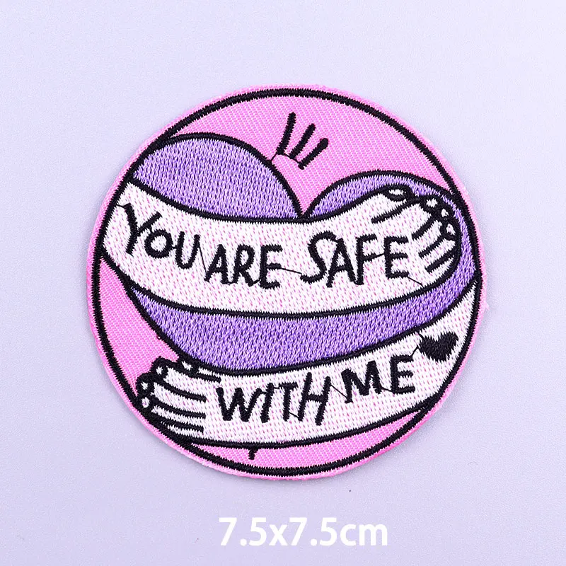 ЛГБТ патчи красочный мультфильм хиппи Единорог Вышивка утюгом Одежда