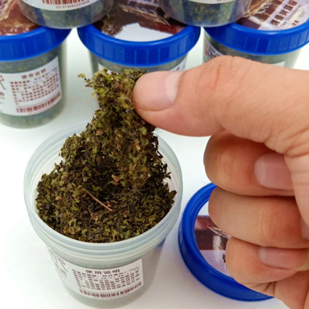 120ML Sand Table Artificial Garden Scene Mini Model Tree Making Light Green Building Architectural Grass Powder Handmade DIY |