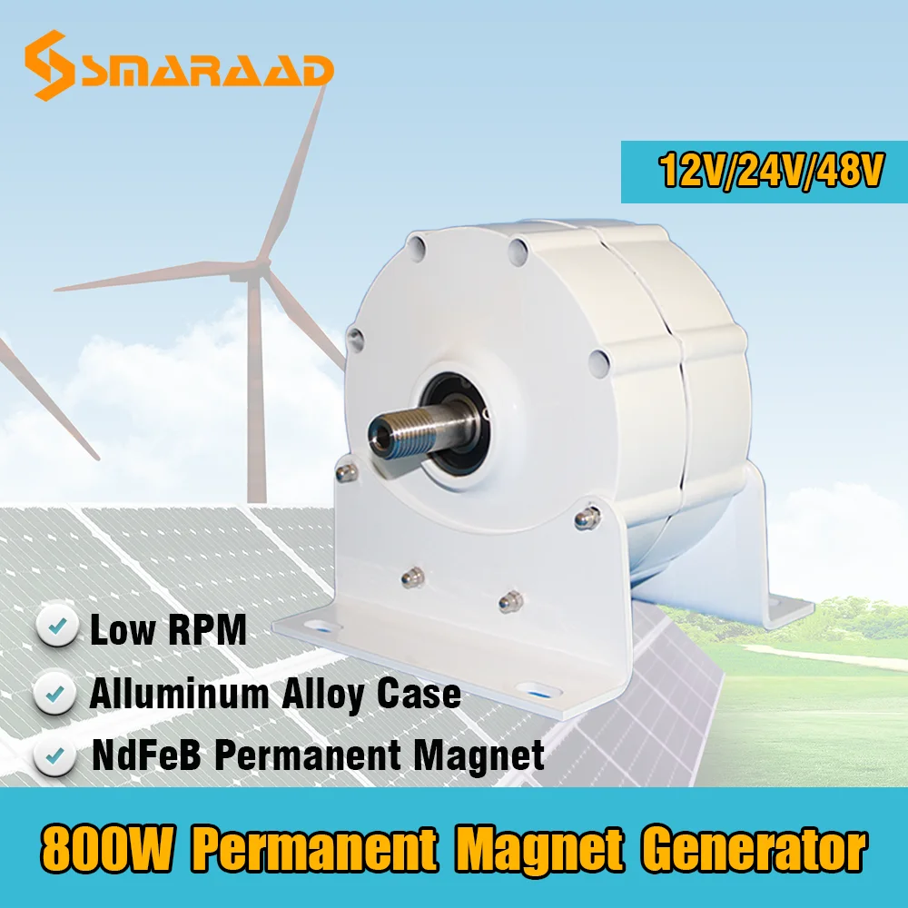 High Efficiency 500W 600W 800W 12V 24V 48V Gearless Permanent Magnet Generator AC Alternators Use Wind Turbine Water Turbine|Генераторы