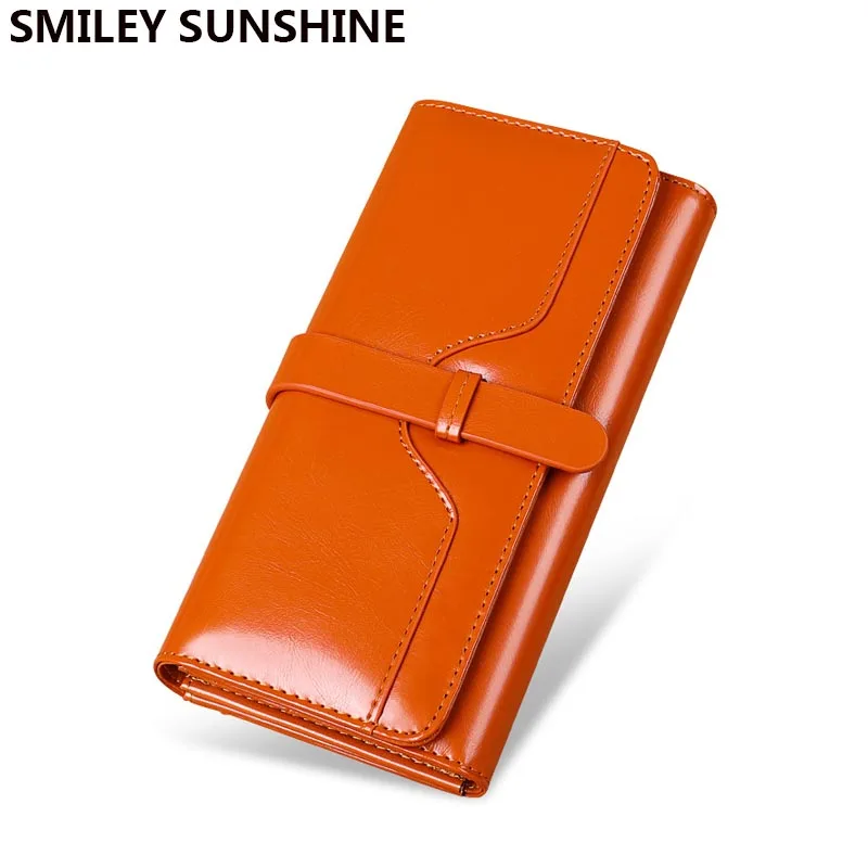 Кошелек SMILEY SUNSHINE женский из натуральной кожи бумажник большой вместимости