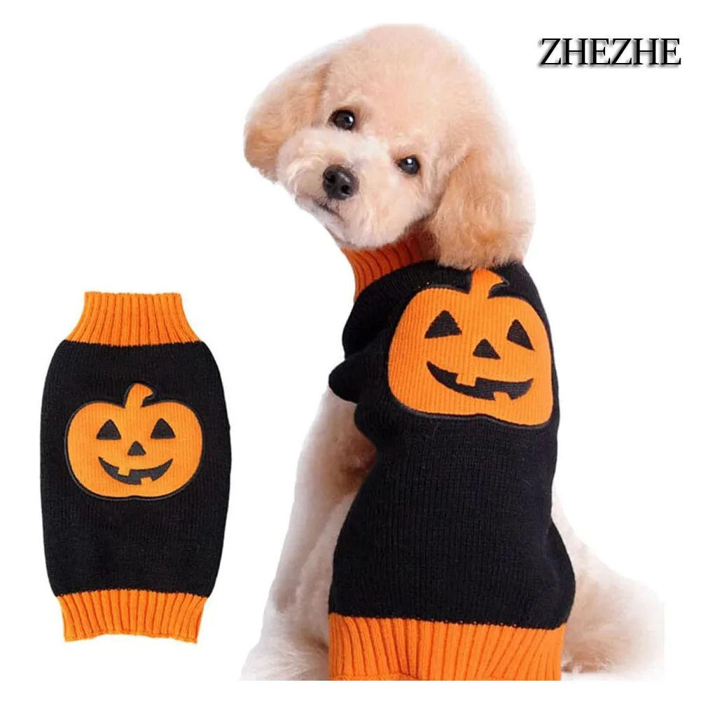 ZHEZHE свитер для собаки с тыквой свитера животных Хэллоуин отдыха и вечеринок