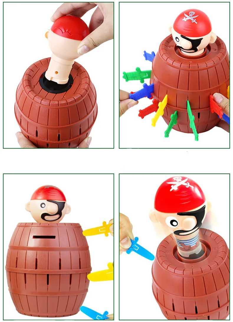 Juguete de barril pirata para ni&ntilde;os, artilugio divertido, broma, juego de barril pirata, ZLL-1