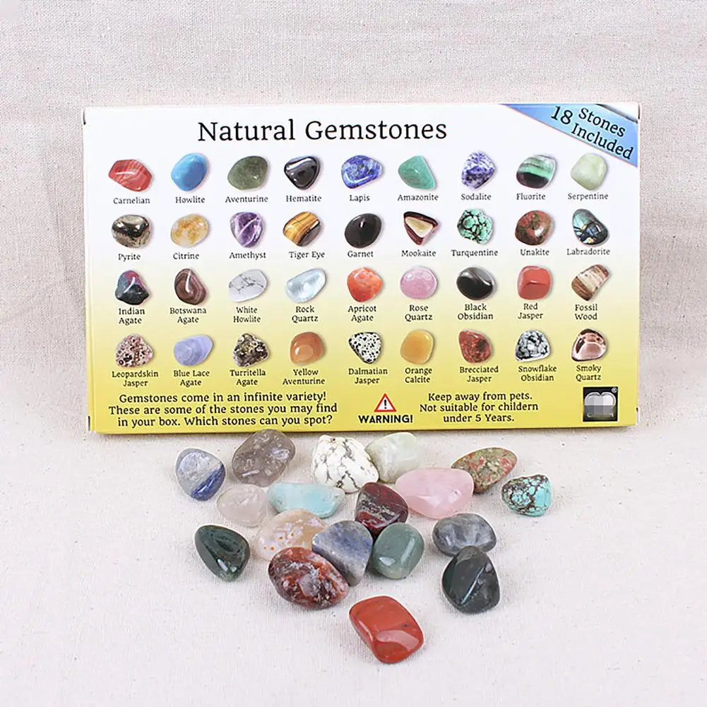 Коробка из натуральных каменных ископастей необработанный минеральный флюорит