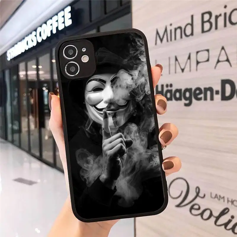 

Anonymous Phone Cases Matte Transparent for iPhone 7 8 11 12 s mini pro X XS XR MAX Plus Soft Silicone Shell Cover Funda