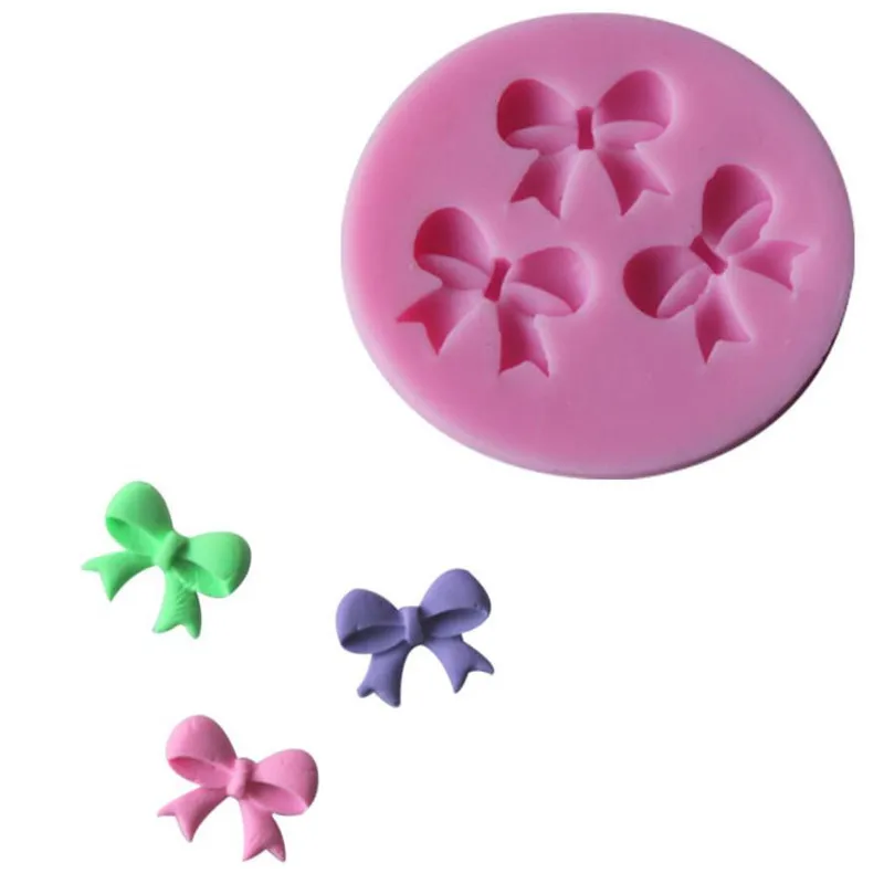 Description Picture 5 of itemCute Cake Mold Bowknots Flower Cake Mold Silicone 3D Fondant Decorating Tool Chocolate Soap Stencils Kitchen Baking Accessories