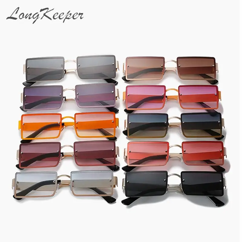 

Retro Small Rectangle Sunglasses Women Luxury Brand Fashion Rimless Gradient Sun Glasses Ladies Frameless Eyeglasses Oculos